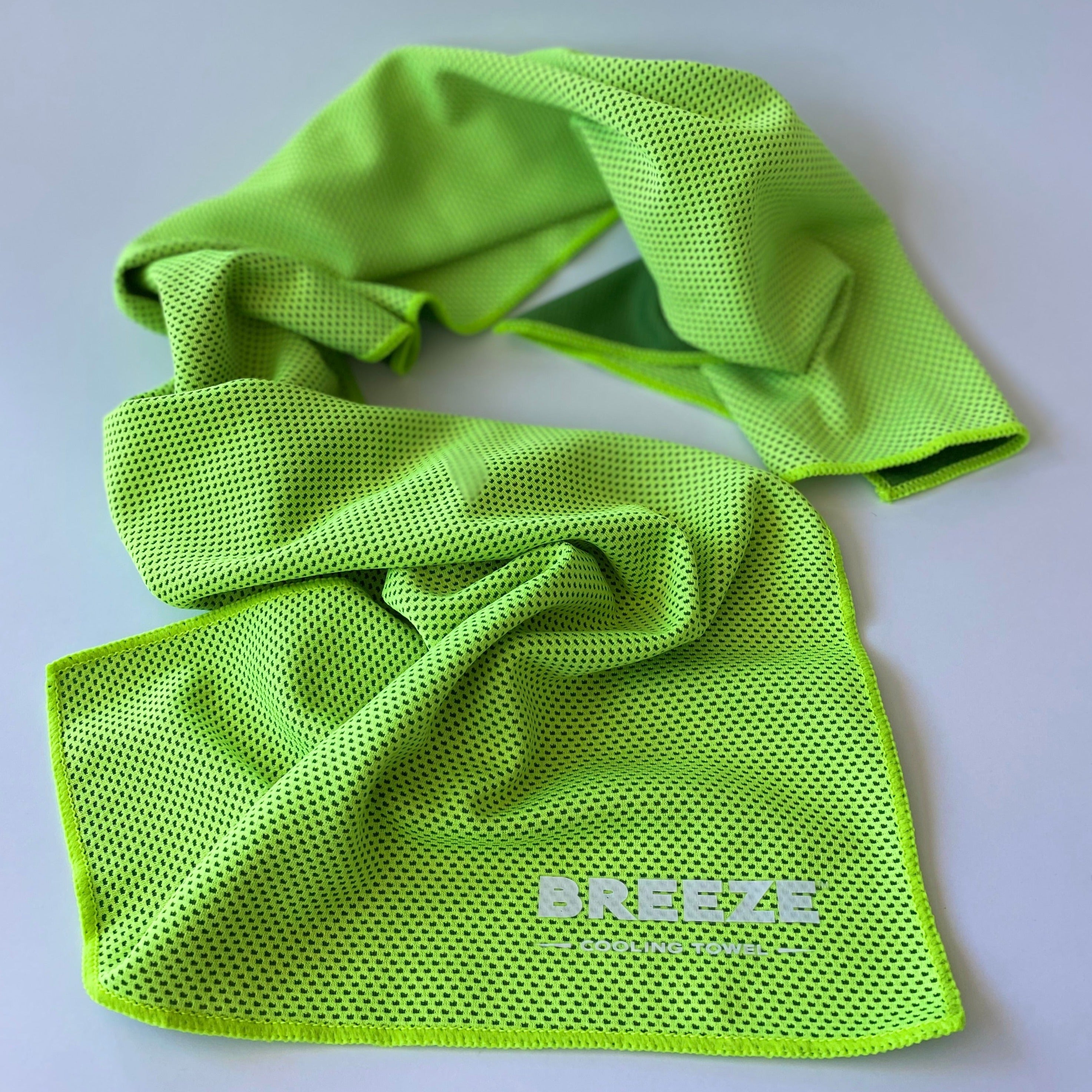 2 Hot Pink 1 Lime Green Cooling Towels
