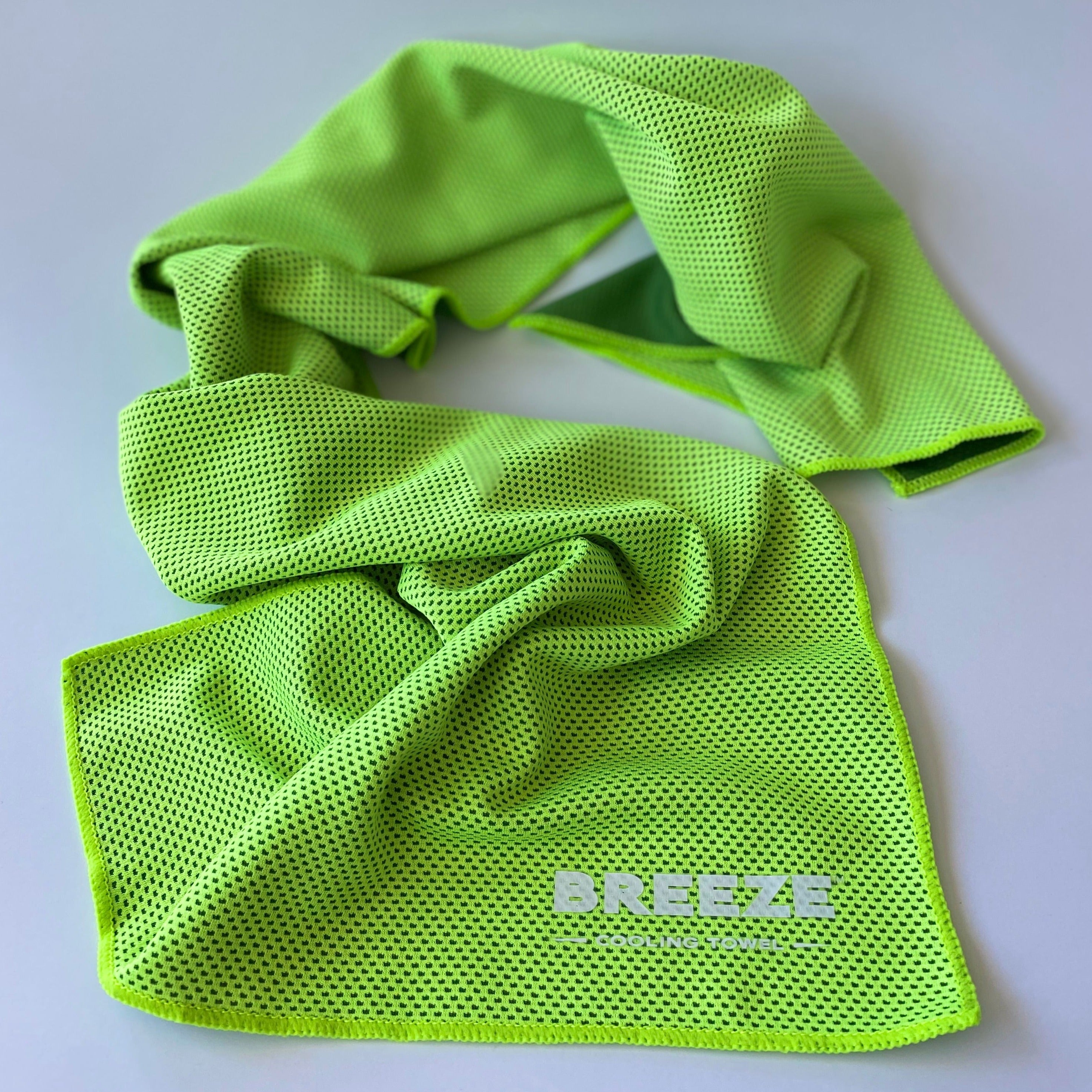2 Lime Green 1 Hot Pink Cooling Towels